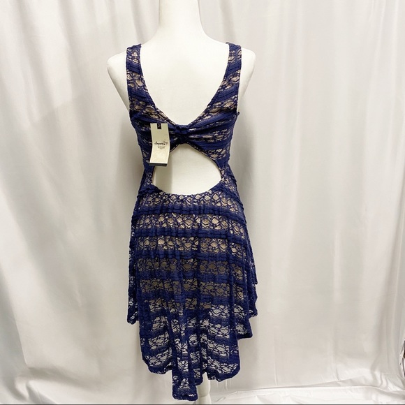 American Rag Navy Blue Lace Sleeveless Dress - Picture 3 of 8